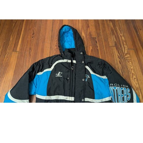 VTG Logo Athletic Carolina Panthers Blue Mens Medium Jacket - Picture 4 of 9